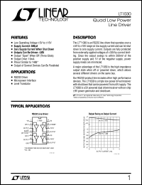 LT1030 datasheet: Quad Low Power Line Driver LT1030