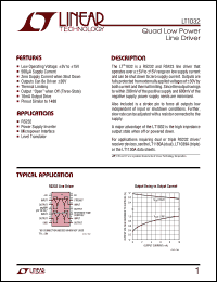 LT1032 datasheet: Quad Low Power  Line Driver LT1032