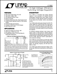 LT1082 datasheet: 1A High Voltage, EfficiencySwitching Voltage Regulator LT1082