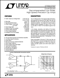 LT1126 datasheet: Dual/Quad Decompensated Low Noise, High Speed Precision Op Amps LT1126