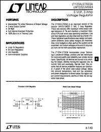 LT323A datasheet: 5 Volt, 3 Amp Voltage Regulator LT323A