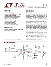 LT1249 datasheet: Power Factor Controller LT1249