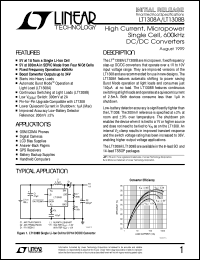 LT1308B datasheet: High Current, Micropower Single Cell, 600kHz  DC/DC Converters LT1308B