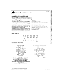 DS26C32ATM datasheet: CMOS Quad Differential Line Receivers DS26C32ATM