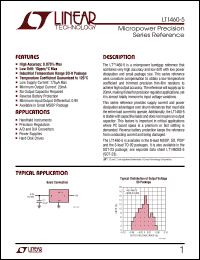 LT1460-5 datasheet: Micropower Precision Series Reference LT1460-5
