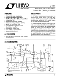 LT1508 datasheet: Power Factor and PWM  Controller (Voltage Mode) LT1508