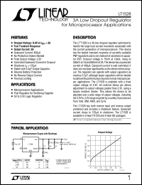 LT1528 datasheet: 3A Low Dropout Regulator for Microprocessor Applications LT1528