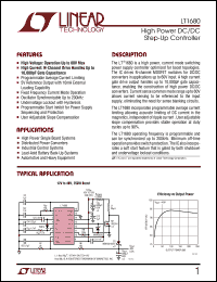 LT1680 datasheet: High Power DC/DC Step-Up Controller LT1680