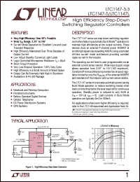 LTC1147-5 datasheet: High Efficiency Step-Down Switching Regulator Controllers LTC1147-5