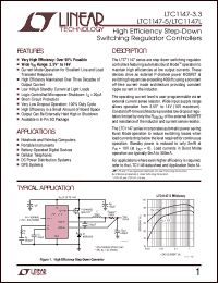 LTC1147L datasheet: High Efficiency Step-Down Switching Regulator Controllers LTC1147L