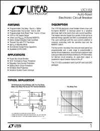 LTC1153 datasheet: Auto-Reset Electronic Circuit Breaker LTC1153