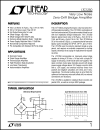 LTC1250 datasheet: Very Low Noise Zero-Drift Bridge Amplifier LTC1250