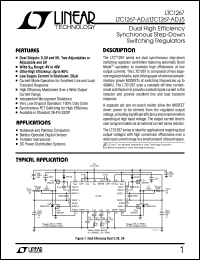 LTC1267 datasheet: Dual High Efficiency Synchronous Step-Down Switching Regulators LTC1267