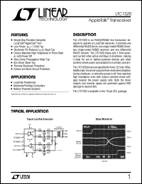 LTC1320 datasheet: AppleTalk Transceiver LTC1320