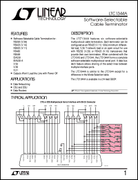 LTC1344A datasheet: Software-Selectable Cable Terminator LTC1344A