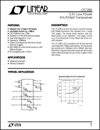 LTC1386 datasheet: 3.3V Low Power EIA/TIA562 Transceiver LTC1386