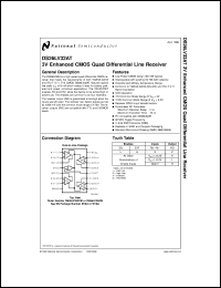 DS26LV32ATM datasheet: 3V Enhanced CMOS Quad Differential Line Receiver DS26LV32ATM