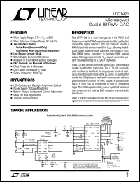 LTC1426 datasheet: Micropower Dual 6-Bit PWM DAC LTC1426