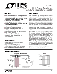 LTC1430A datasheet: High Power Step-Down Switching Regulator Controller LTC1430A