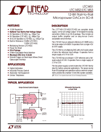 LTC1453 datasheet: 12-Bit Rail-to-Rail Micropower DACs in SO-8 LTC1453