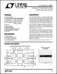LTC1458L datasheet: Quad 12-Bit Rail-to-Rail Micropower DACs LTC1458L