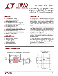 LTC1514-3.3 datasheet: Step-Up/Step-Down Switched  Capacitor DC/DC Converters  with Low-Battery Comparator LTC1514-3.3