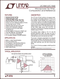 LTC1541 datasheet: Micropower Op Amp, Comparator and Reference LTC1541