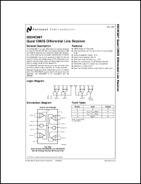 DS34C86TM datasheet: Quad CMOS Differential Line Receiver DS34C86TM