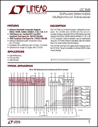 LTC1545 datasheet: Software-Selectable Multiprotocol Transceiver LTC1545