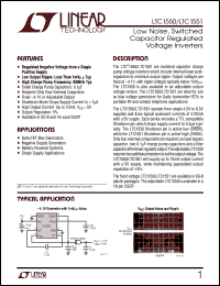 LTC1551 datasheet: Low Noise, Switched  Capacitor-Regulated Voltage Inverters LTC1551