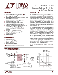 LTC1559-5 datasheet: Backup Battery Controller with Fixed Output LTC1559-5