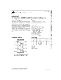 DS34LV86TM datasheet: 3V Enhanced CMOS Quad Differential Line Receiver DS34LV86TM