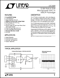 LTC1659 datasheet: 12-Bit Rail-to-Rail  Micropower DAC in  MSOP Package LTC1659