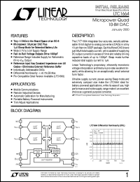 LTC1664 datasheet: Micropower Quad 10-Bit DAC LTC1664