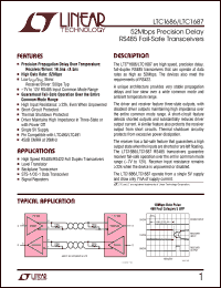 LTC1687 datasheet: 52Mbps Precision Delay RS485 Fail-Safe Transceivers LTC1687
