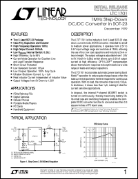 LTC1701 datasheet: 1MHz Step-Down DC/DC Converter in SOT-23 LTC1701