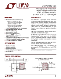 LTC1727 datasheet: Micropower Precision Triple Supply Monitors  in 8-Lead MSOP and  5-Lead SOT-23 Packages LTC1727