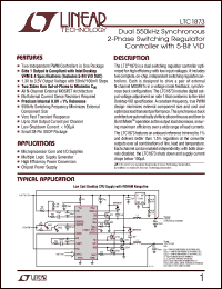 LTC1873 datasheet: Dual 550kHz Synchronous 2-Phase Switching Regulator Controller with 5-Bit VID LTC1873