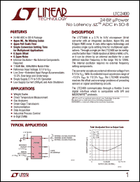 LTC2400 datasheet: 24-Bit Power No Latency Delta-Sigma™ ADC in SO-8 LTC2400