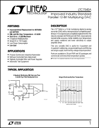 LTC7545A datasheet: Improved Industry Standard Parallel 12-Bit Multiplying DAC LTC7545A