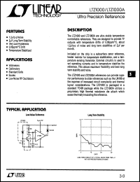 1000A datasheet: Ultra Precision Reference 1000A