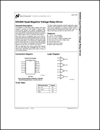 DS3680N datasheet: Quad Negative Voltage Relay Driver DS3680N