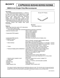 CXP82032 datasheet: CMOS 8-bit Single Chip Microcomputer CXP82032