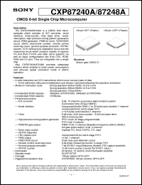 CXP87248A datasheet: CMOS 8-bit Single Chip Microcomputer CXP87248A