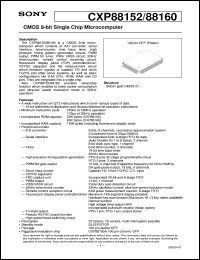 CXP88152 datasheet: CMOS 8-bit Single Chip Microcomputer CXP88152