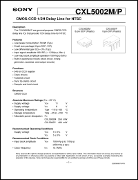 CXL5002M datasheet: CMOS-CCD 1/2H Delay Line for NTSC CXL5002M