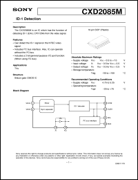 CXD2085M datasheet: ID-1 Detection CXD2085M