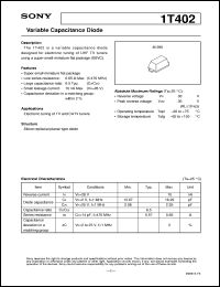 1T402 datasheet: Variable Capacitance Diode 1T402