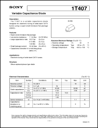 1T407 datasheet: Variable Capacitance Diode 1T407