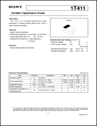 1T411 datasheet: Variable Capacitance Diode 1T411